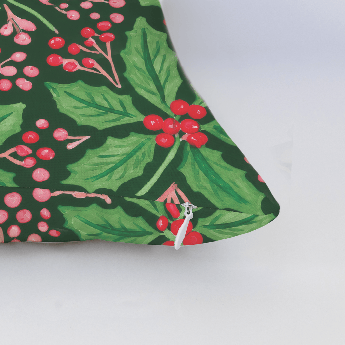 Green Berry Holly Throw Pillow - Lemon Park