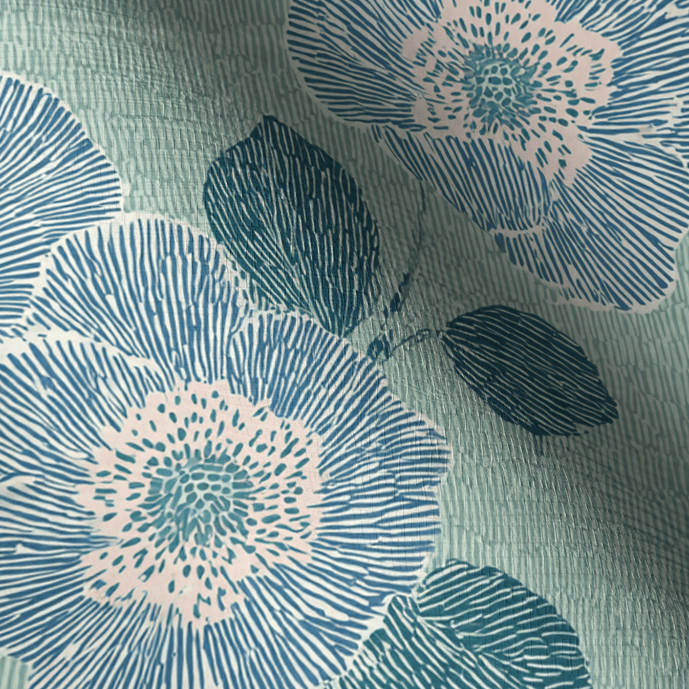 Green Rain Drops Faux Grasscloth Wallpaper - Lemon Park