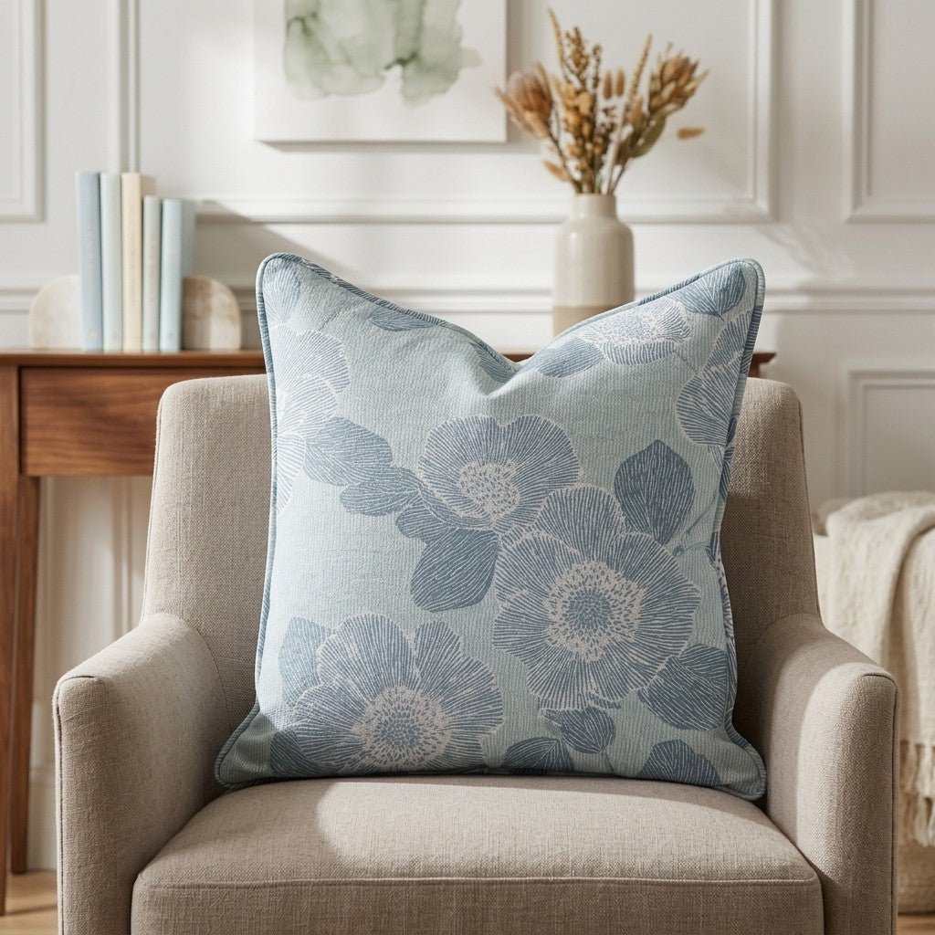 Green Rain Drops Throw Pillow - Lemon Park