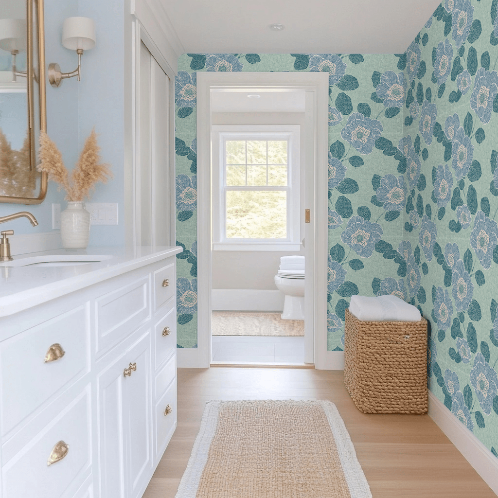 Green Rain Drops Wallpaper - Lemon Park