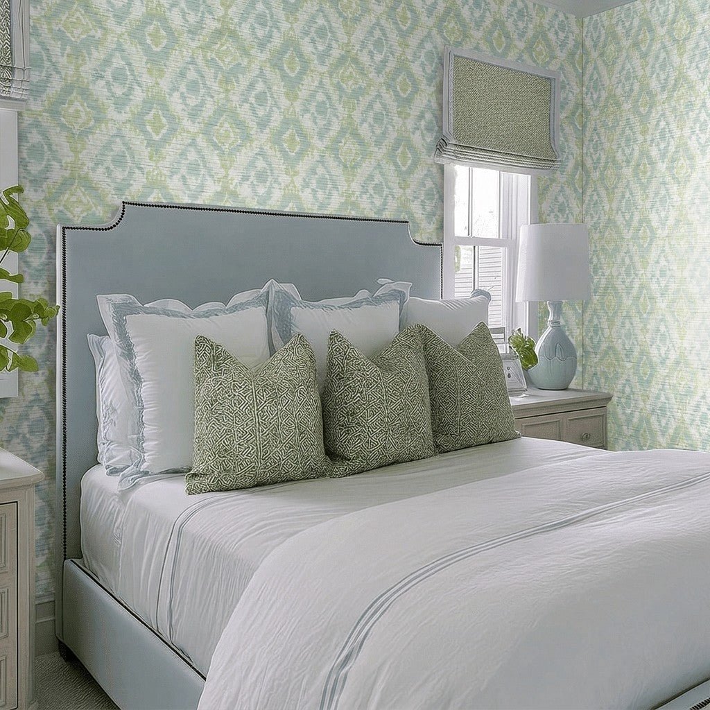 Greenway Faux Grasscloth Wallpaper - Lemon Park