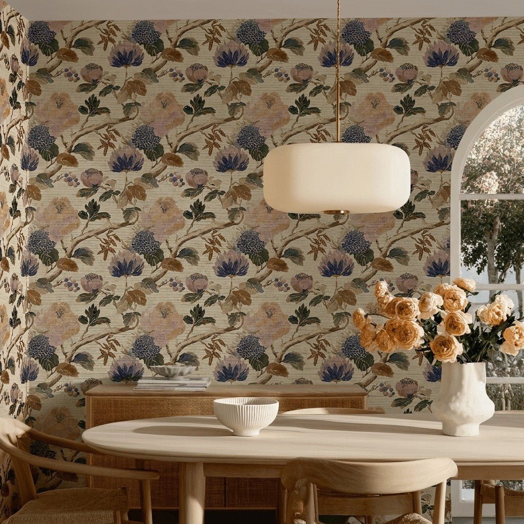 Greer Faux Grasscloth Wallpaper - Lemon Park