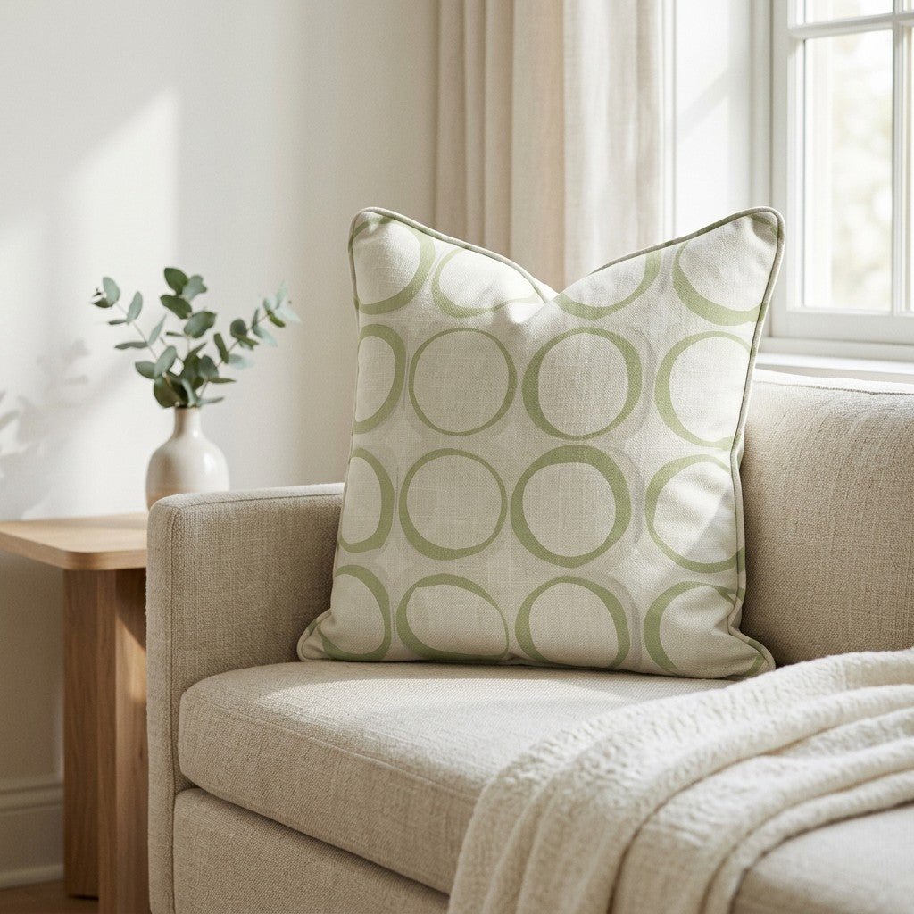 Groovy Green Throw Pillow - Lemon Park