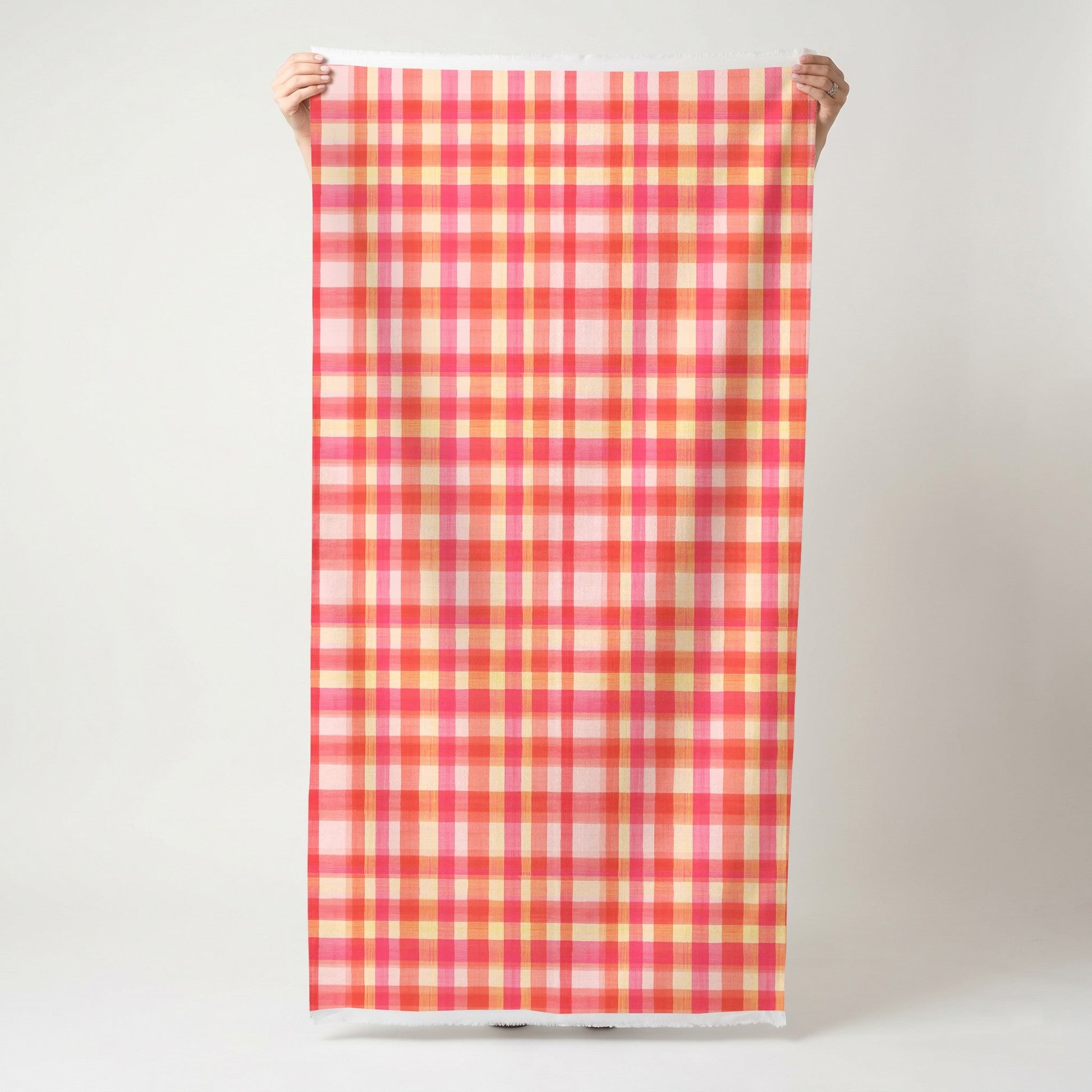 Guava Grid - Fabric - Lemon Park