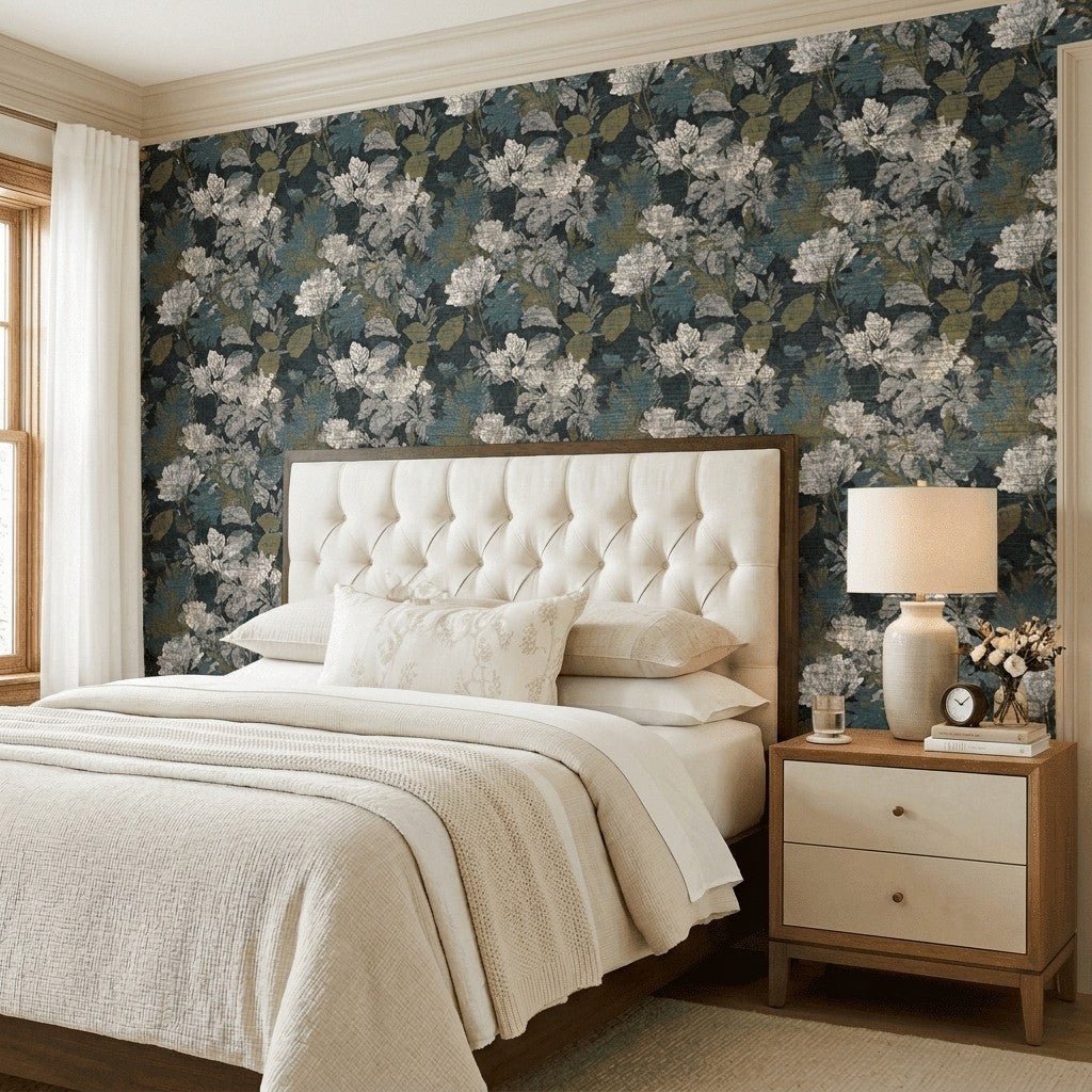 Guinevere Faux Grasscloth Wallpaper - Lemon Park