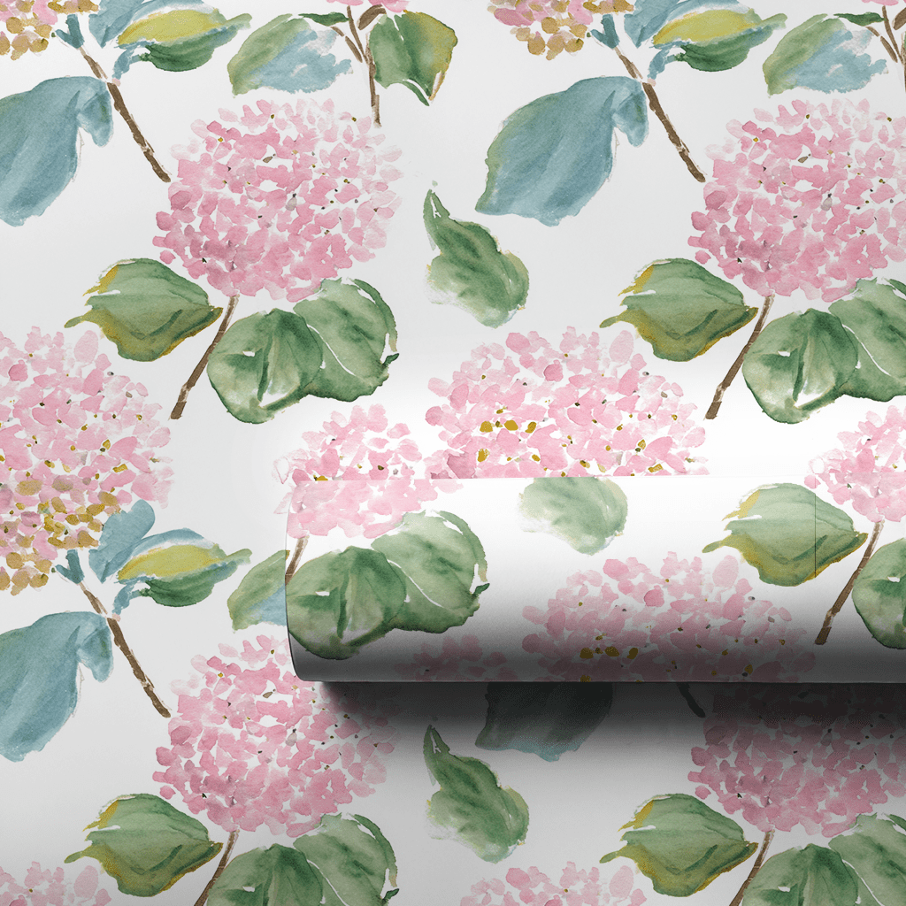 Hadleigh Hydrangea - Wrapping Paper - Lemon Park