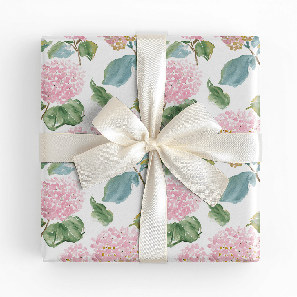 Hadleigh Hydrangea - Wrapping Paper - Lemon Park