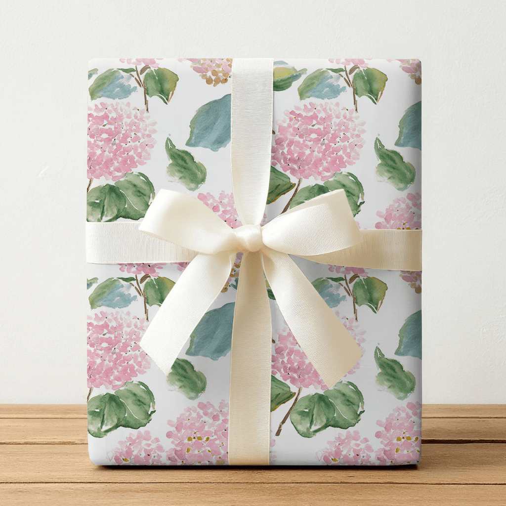 Hadleigh Hydrangea - Wrapping Paper - Lemon Park