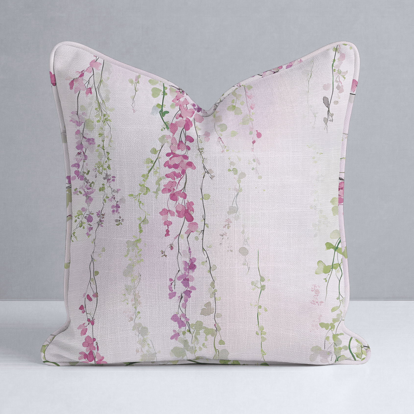 Hanging Blossoms Throw Pillow - Lemon Park