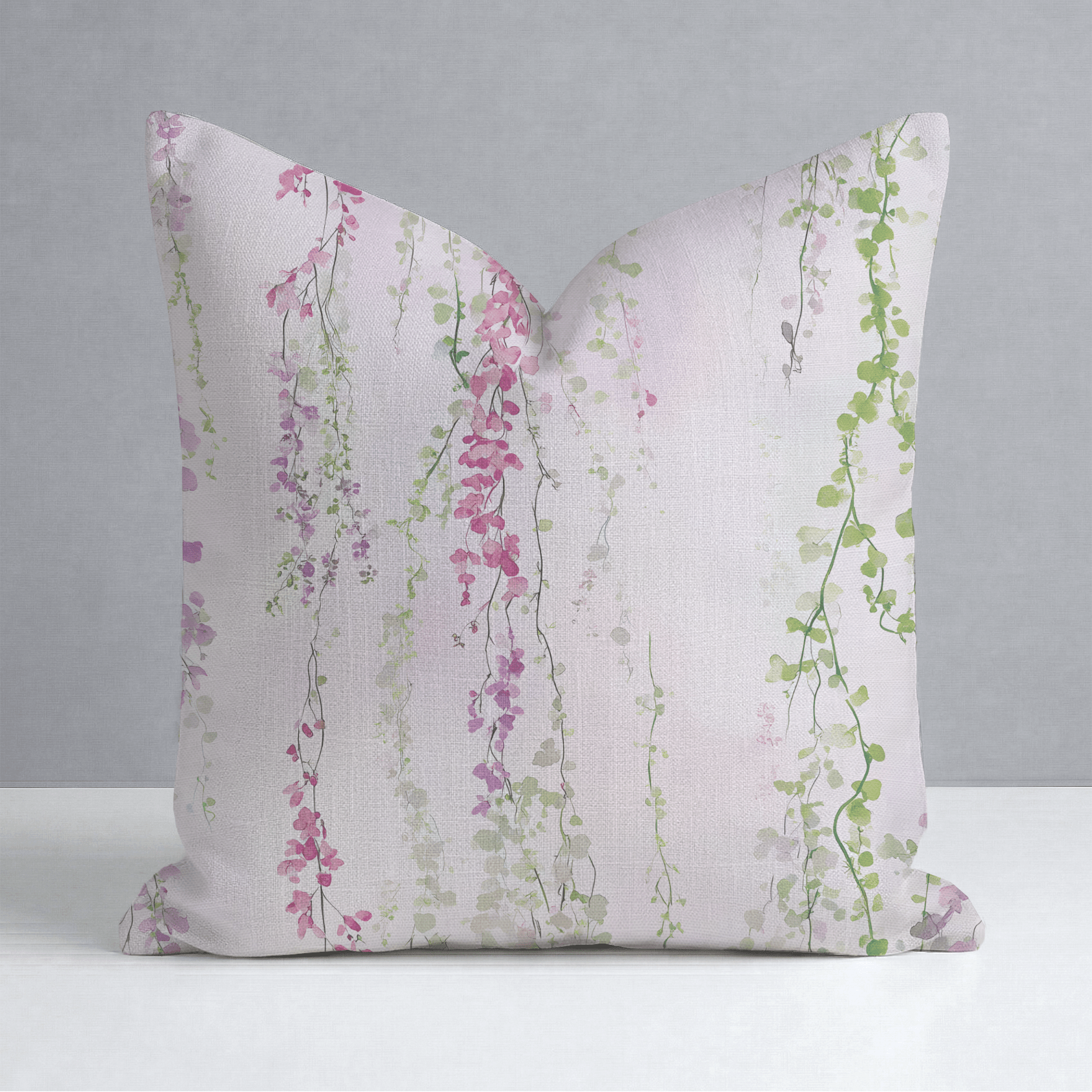 Hanging Blossoms Throw Pillow - Lemon Park