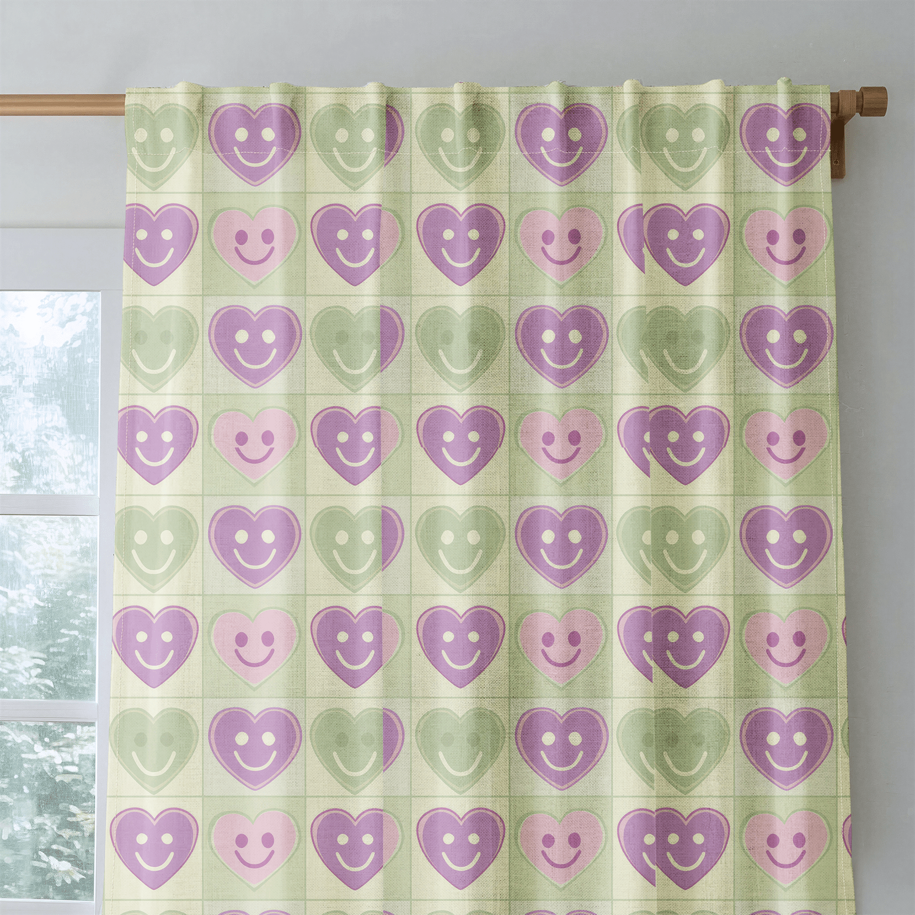 Happy Hearts - Drapery - Lemon Park