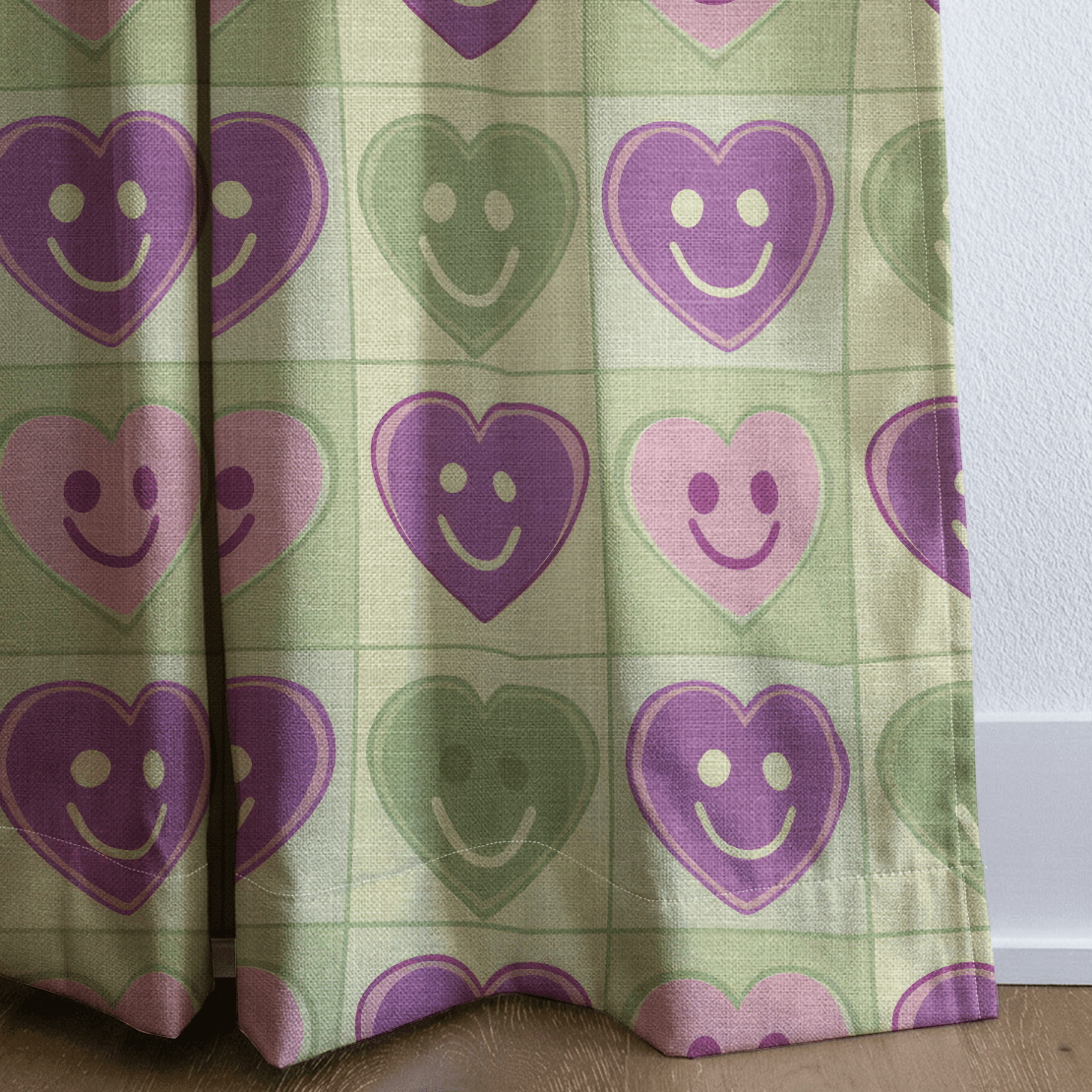 Happy Hearts - Drapery - Lemon Park