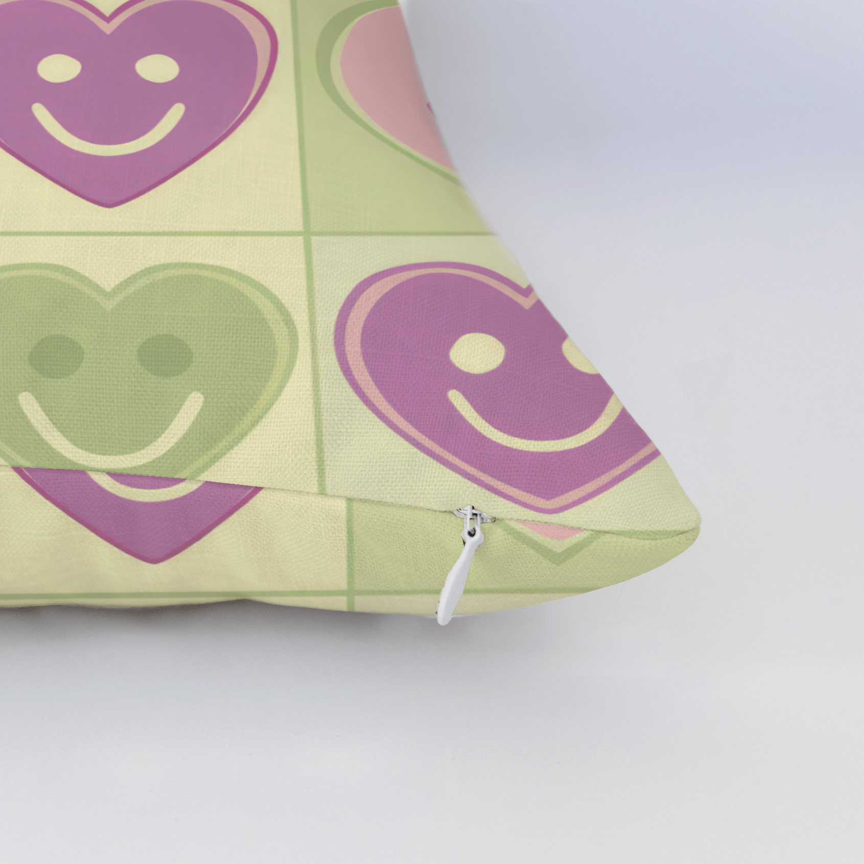 Happy Hearts Throw Pillow - Lemon Park