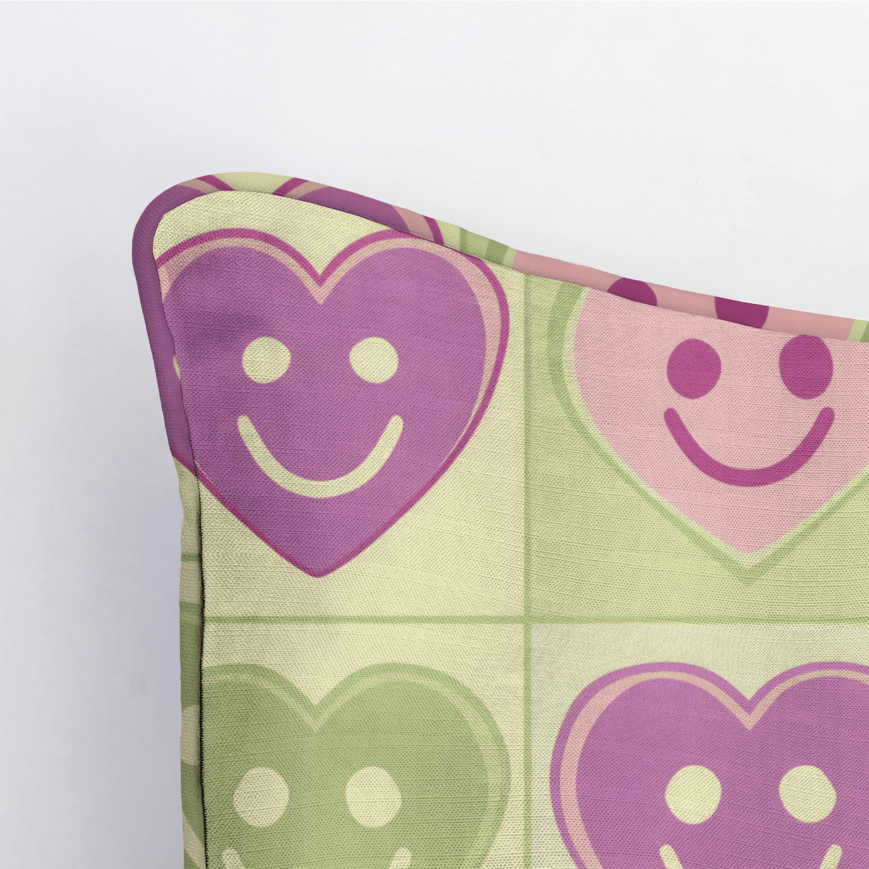 Happy Hearts Throw Pillow - Lemon Park