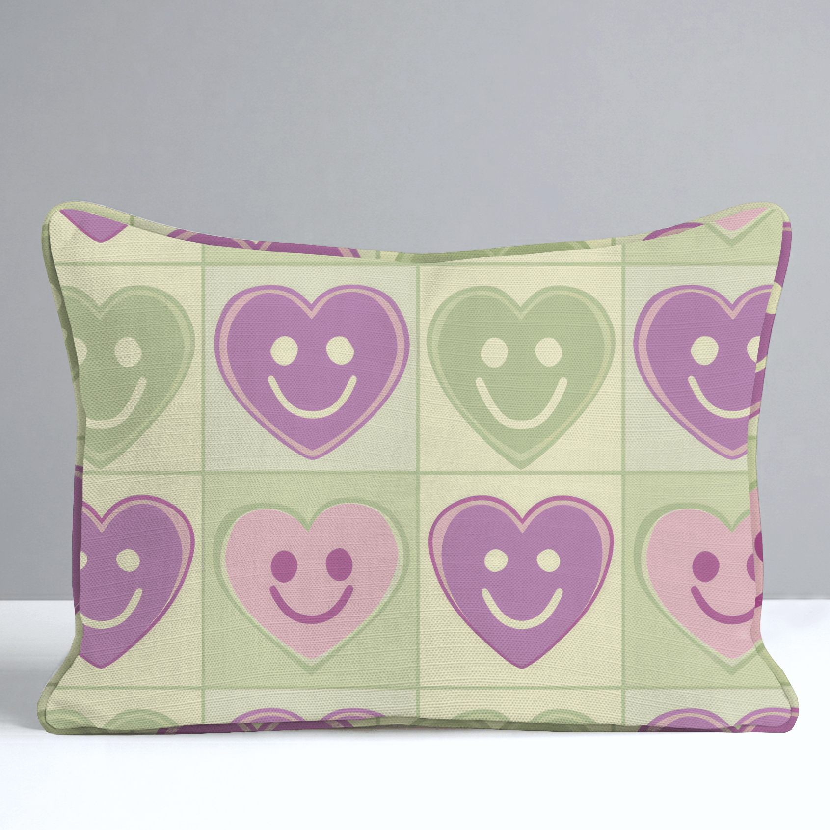 Happy Hearts Throw Pillow - Lemon Park