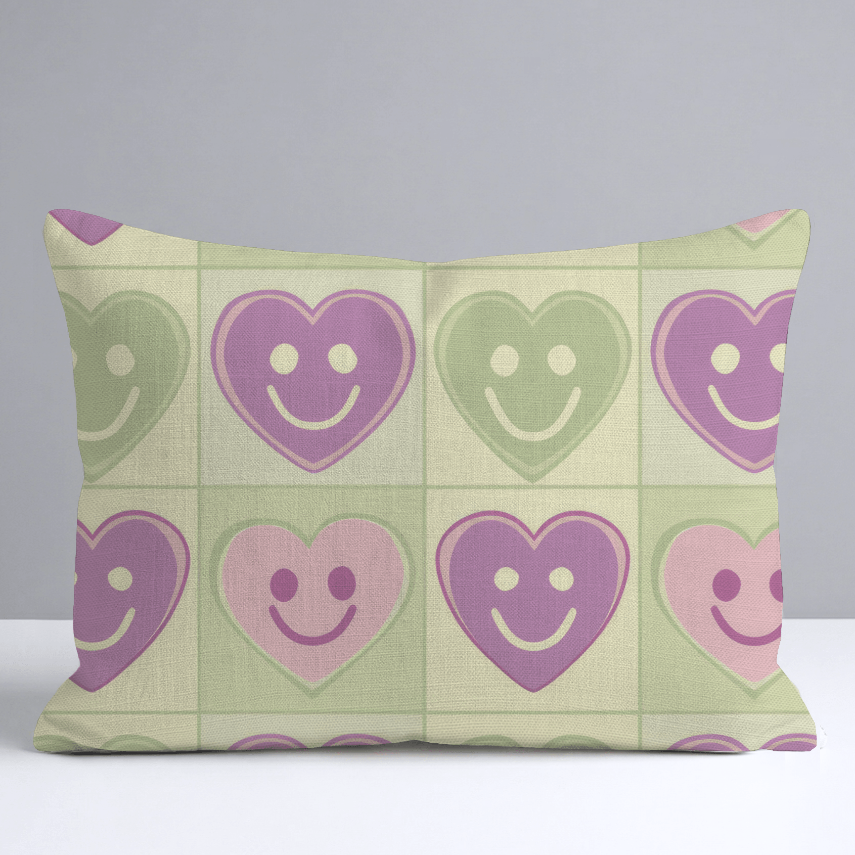Happy Hearts Throw Pillow - Lemon Park