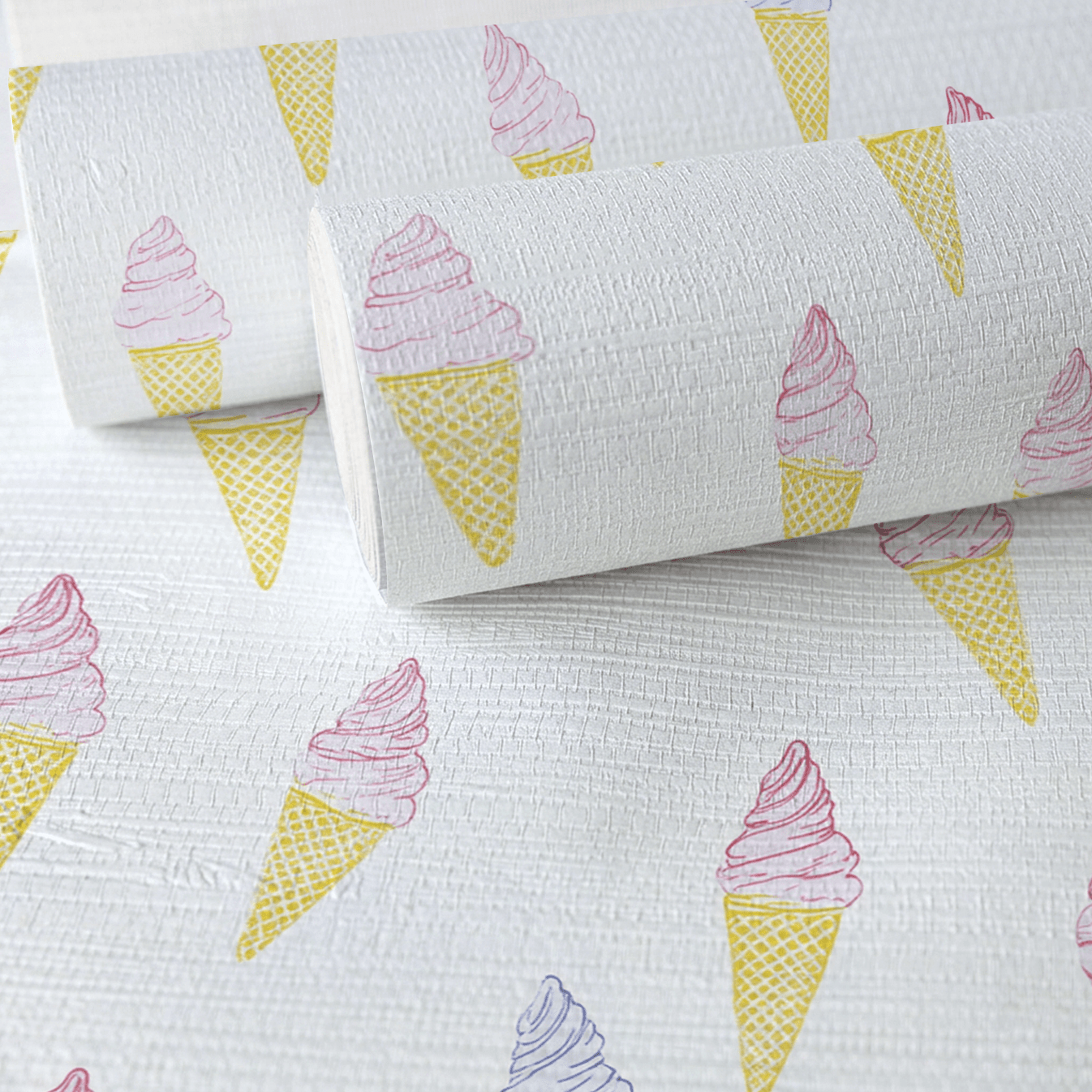 Happy Sundae Faux Grasscloth Wallpaper - Lemon Park