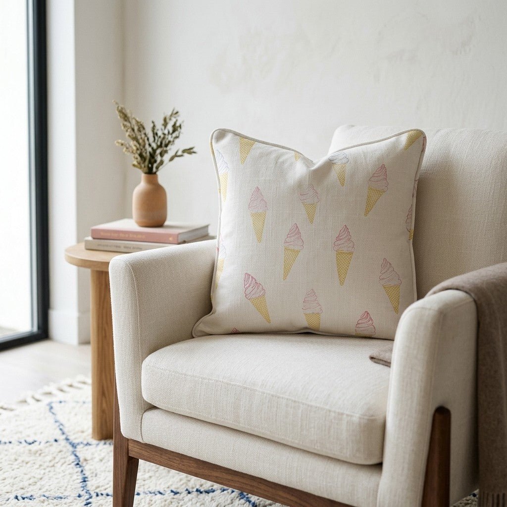 Happy Sundae Throw Pillow - Lemon Park