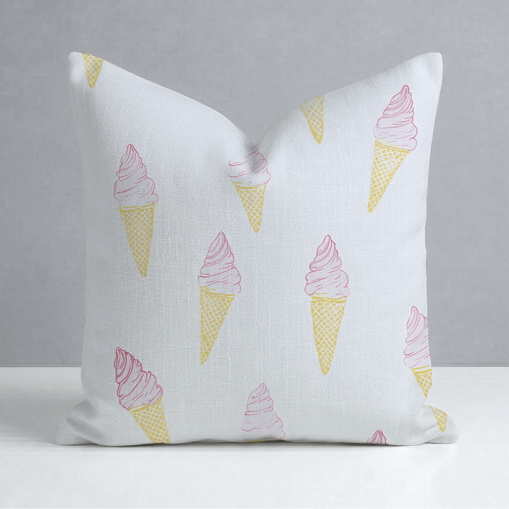 Happy Sundae Throw Pillow - Lemon Park