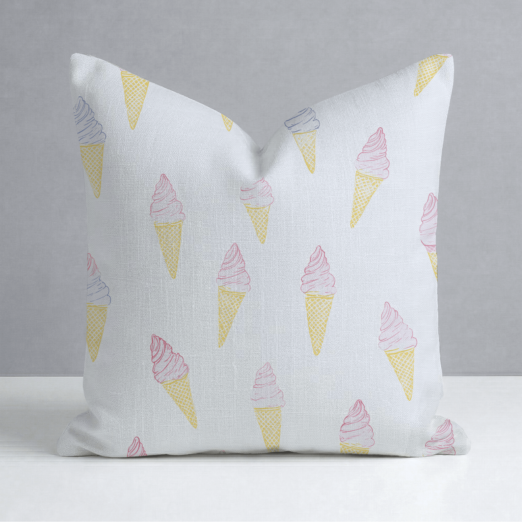 Happy Sundae Throw Pillow - Lemon Park