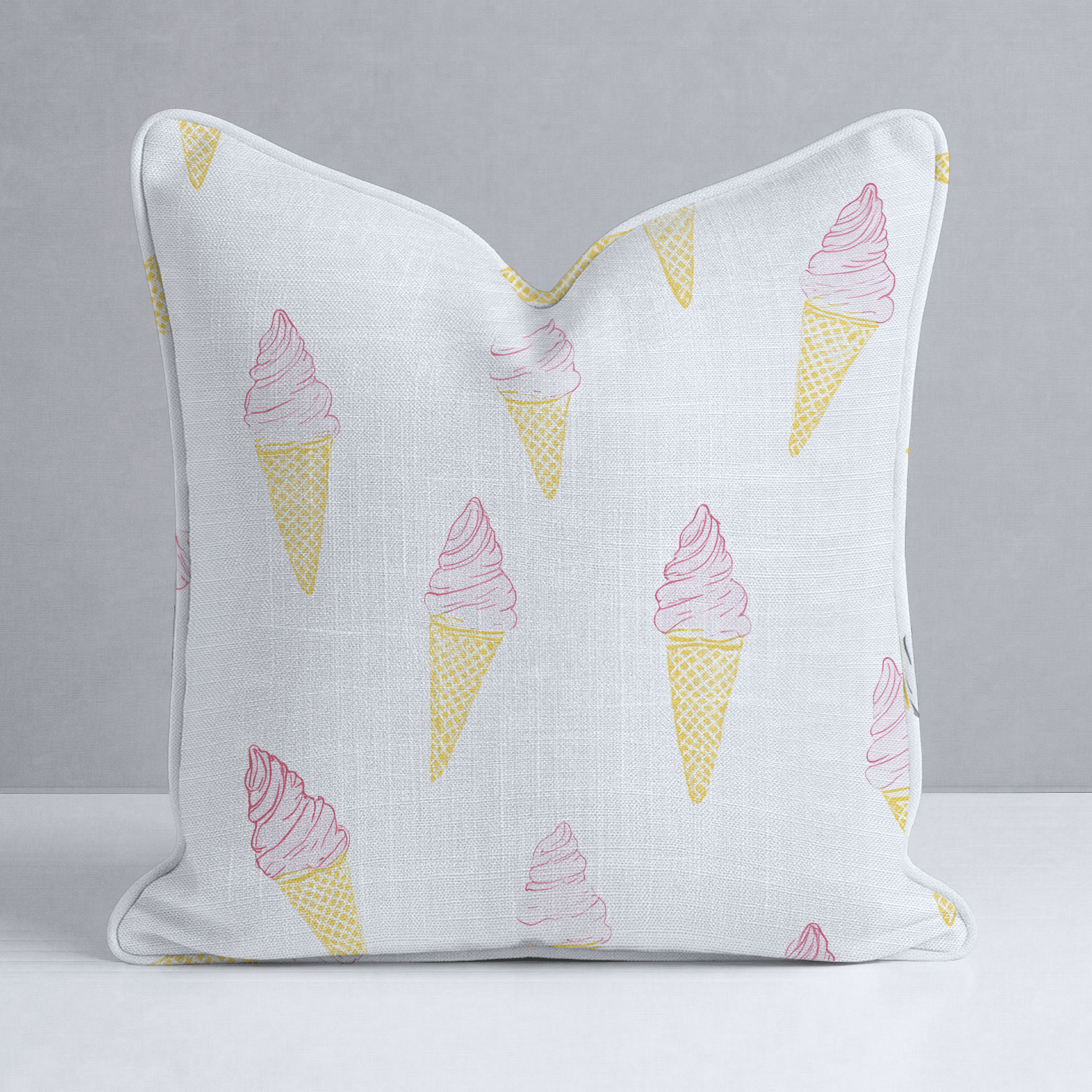 Happy Sundae Throw Pillow - Lemon Park
