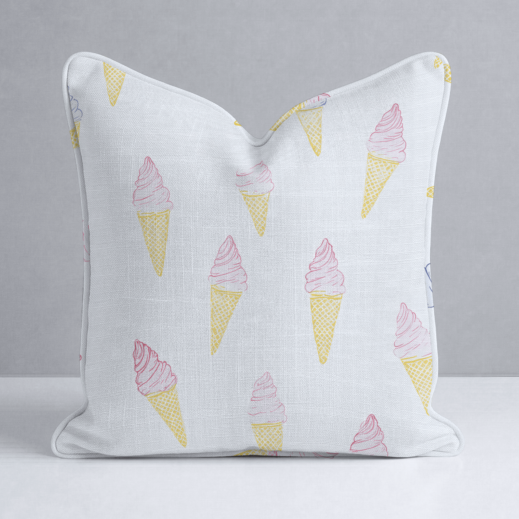 Happy Sundae Throw Pillow - Lemon Park