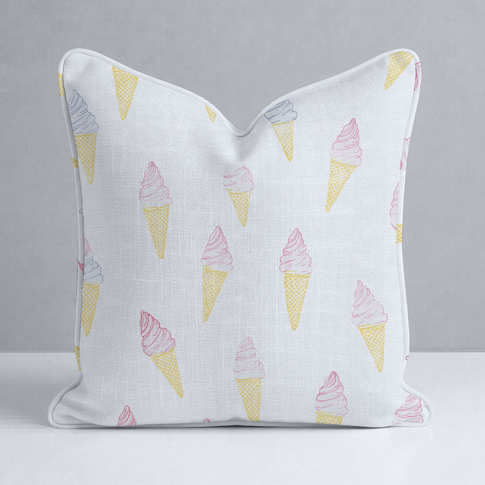 Happy Sundae Throw Pillow - Lemon Park