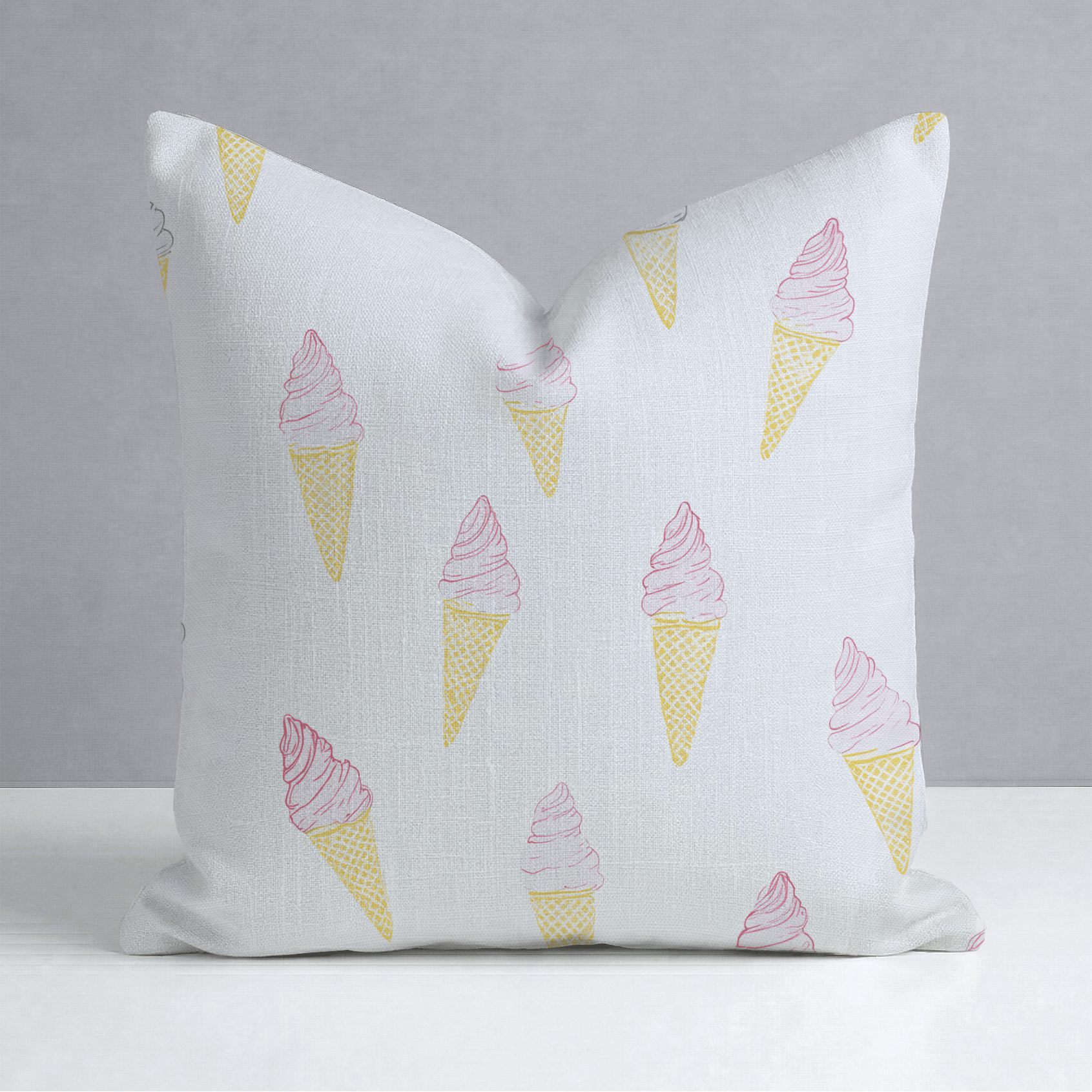 Happy Sundae Throw Pillow - Lemon Park