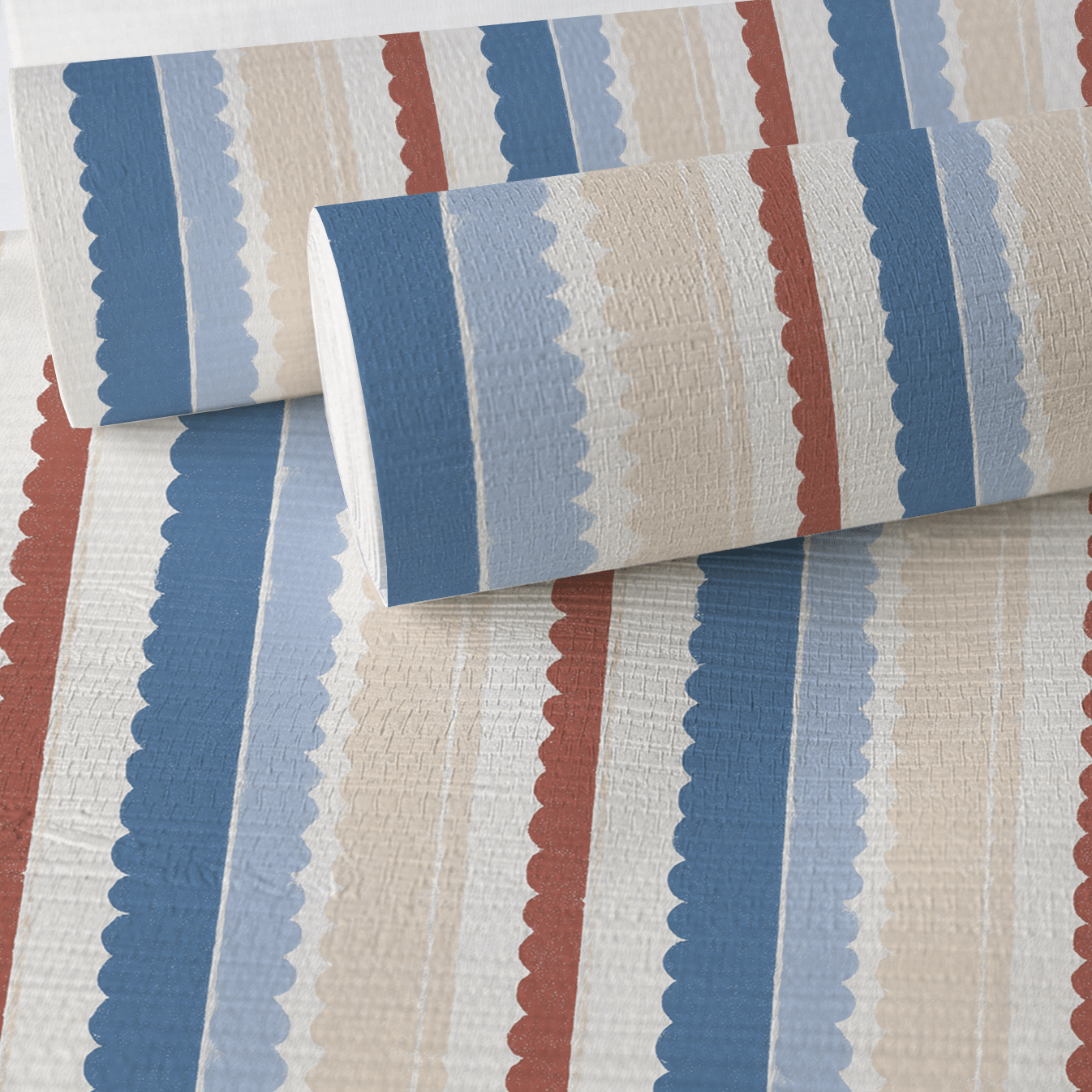 Harbor Stripe Faux Grasscloth Wallpaper - Lemon Park