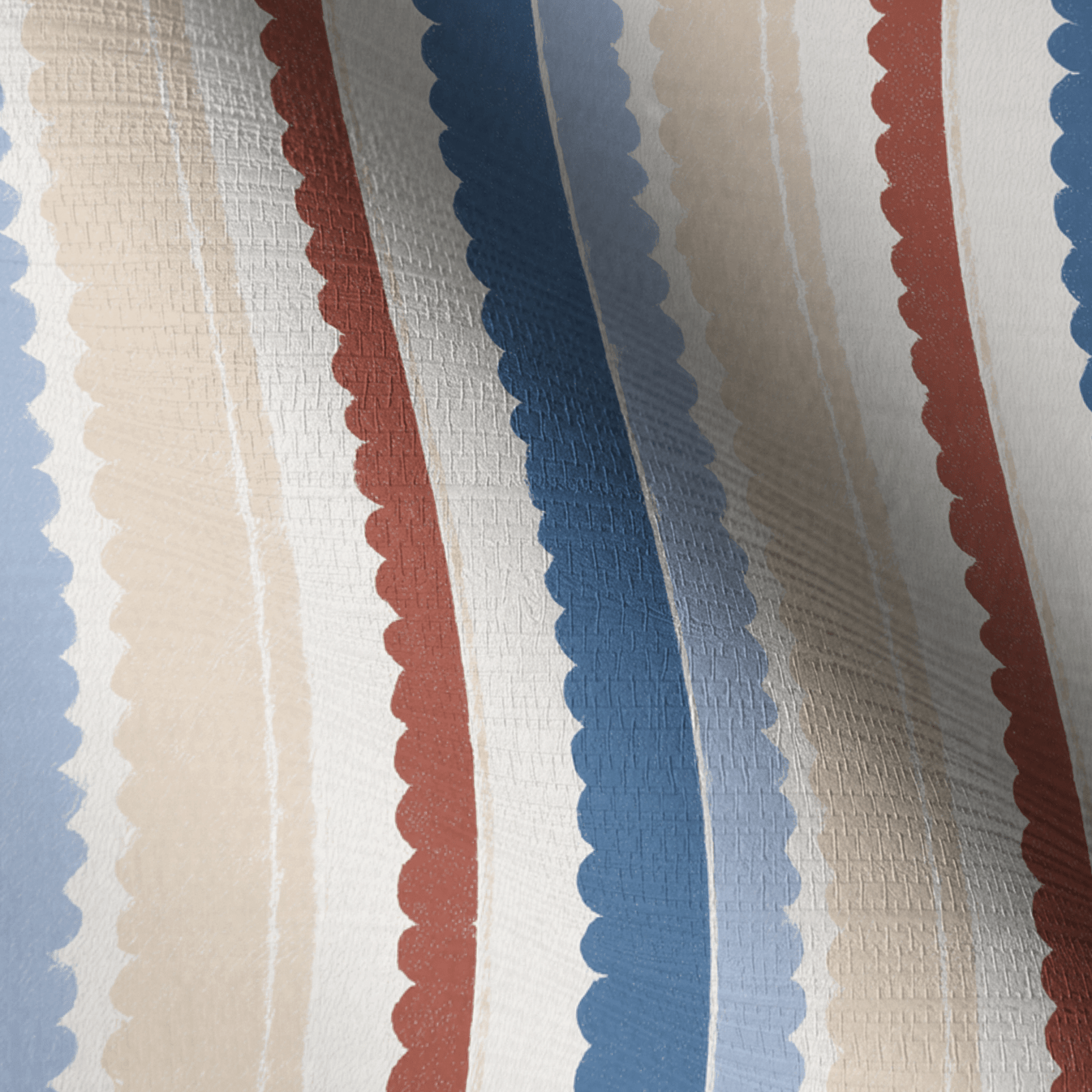 Harbor Stripe Faux Grasscloth Wallpaper - Lemon Park