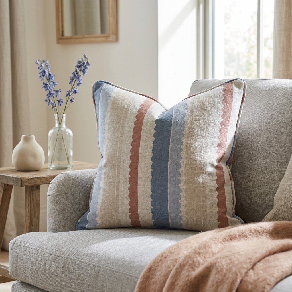 Harbor Stripe Throw Pillow - Lemon Park