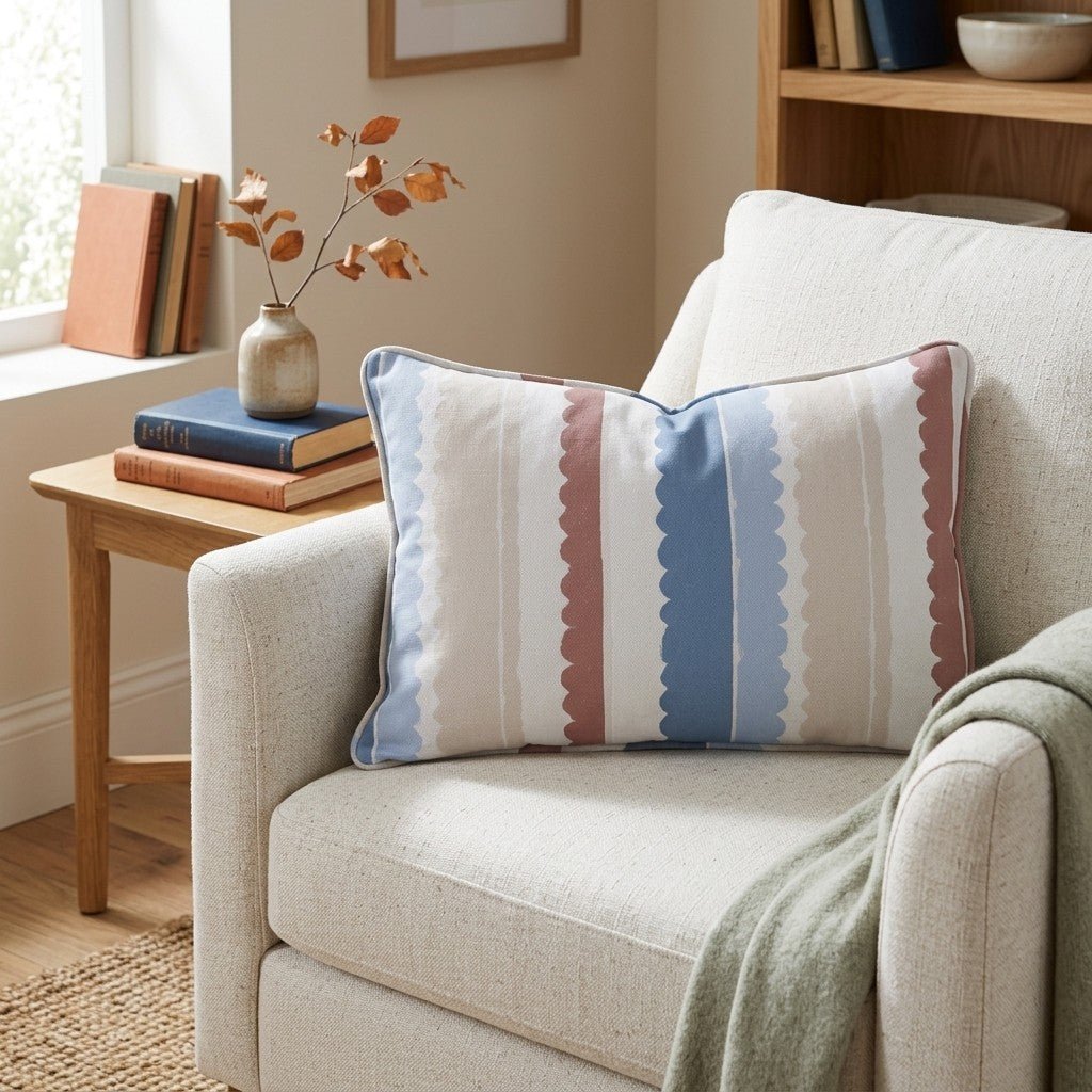 Harbor Stripe Throw Pillow - Lemon Park