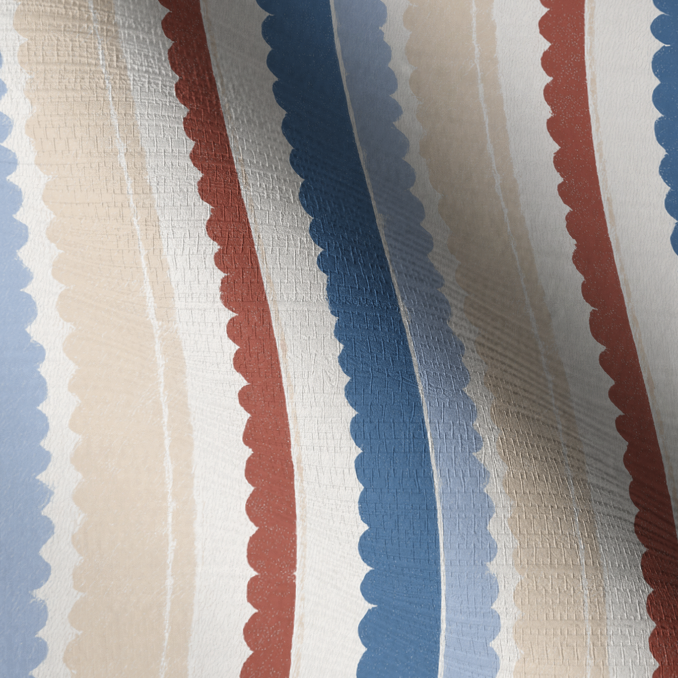 Harbor Stripe Faux Grasscloth Wallpaper