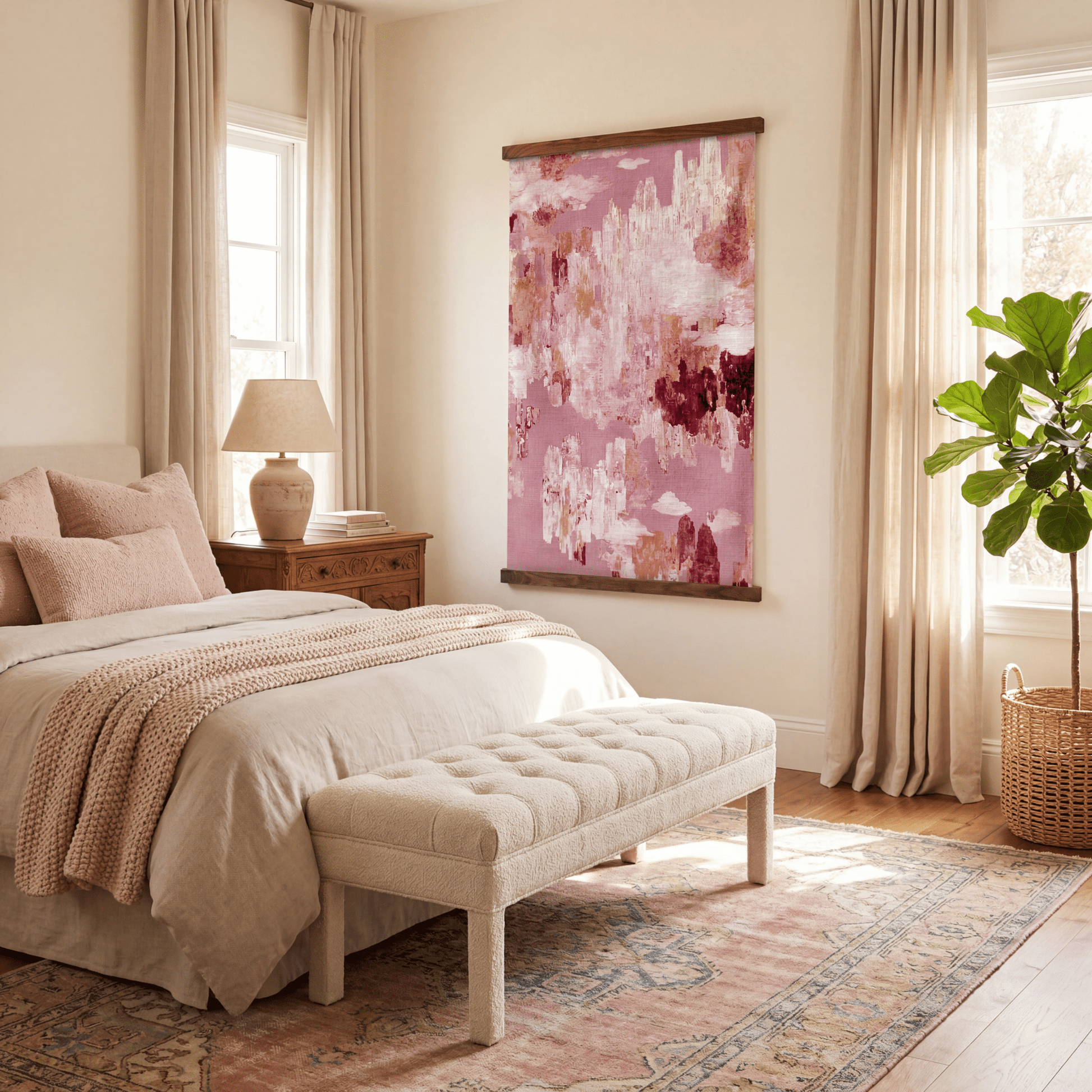 Harbor View (Pink) - Tapestry - Lemon Park
