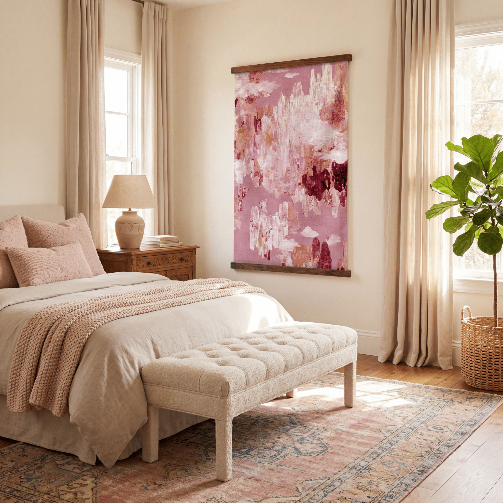 Harbor View (Pink) - Tapestry - Lemon Park