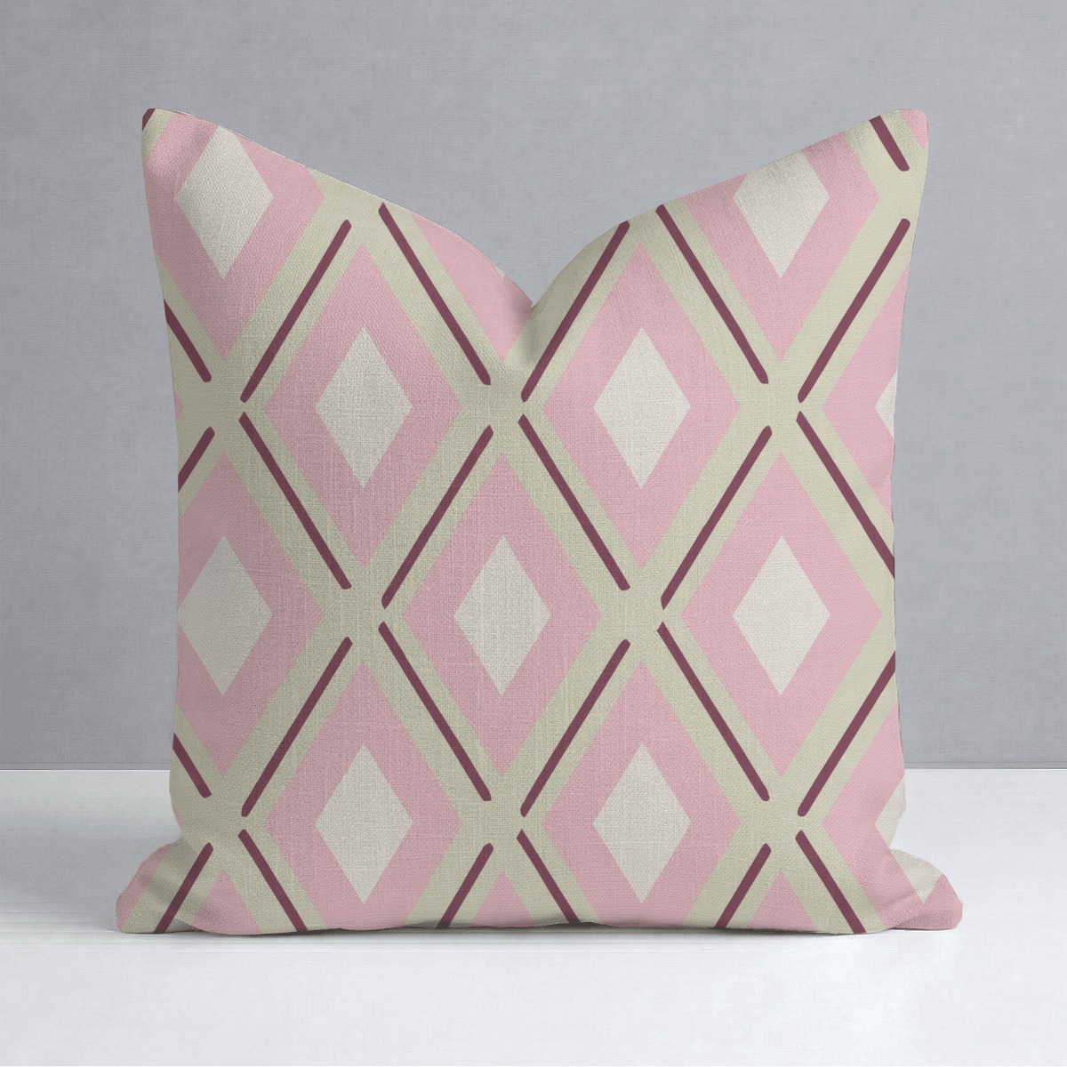 Harlequin Rose Throw Pillow - Lemon Park