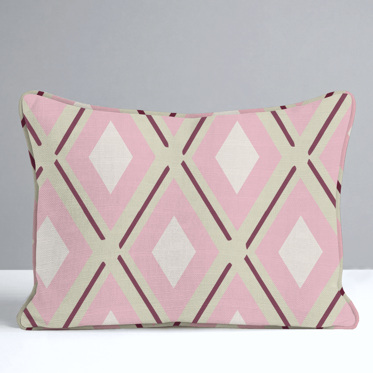 Harlequin Rose Throw Pillow - Lemon Park