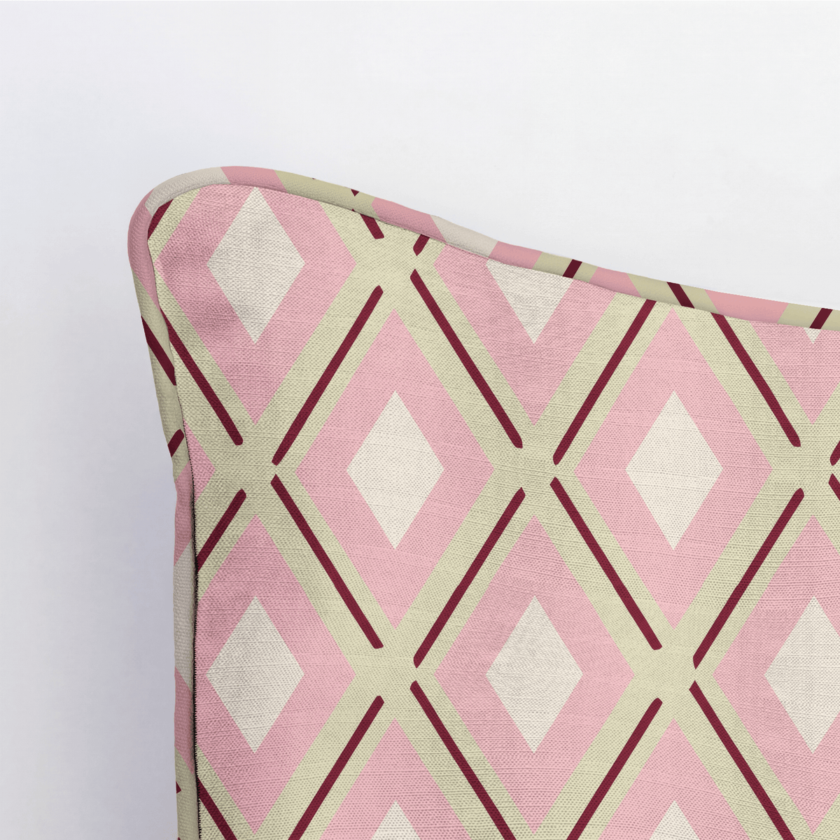 Harlequin Rose Throw Pillow - Lemon Park