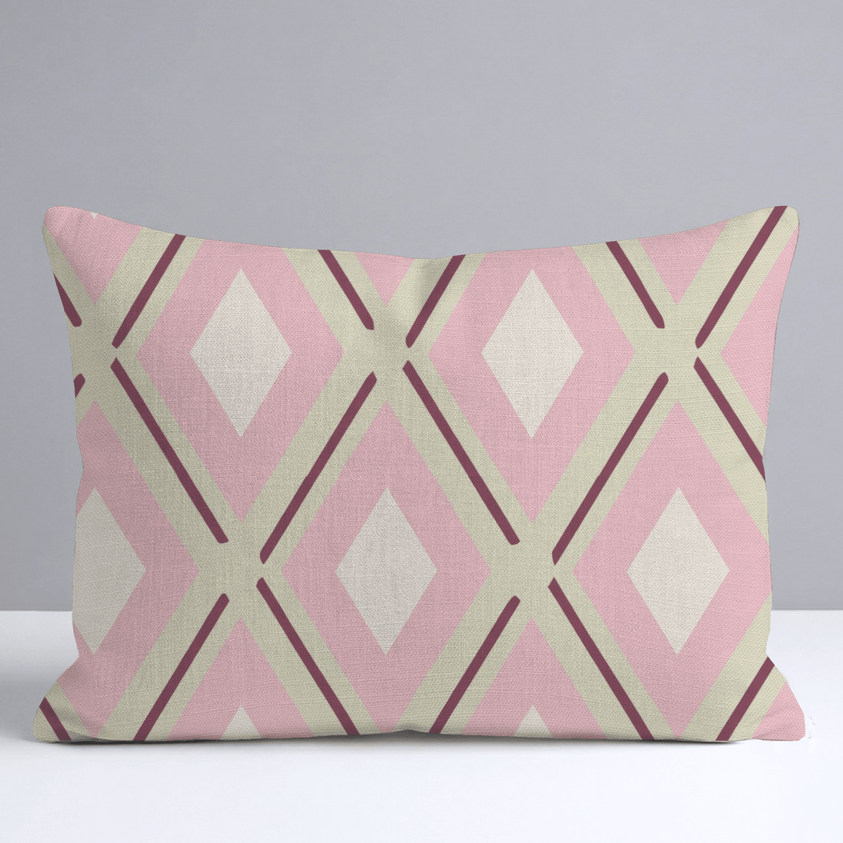 Harlequin Rose Throw Pillow - Lemon Park