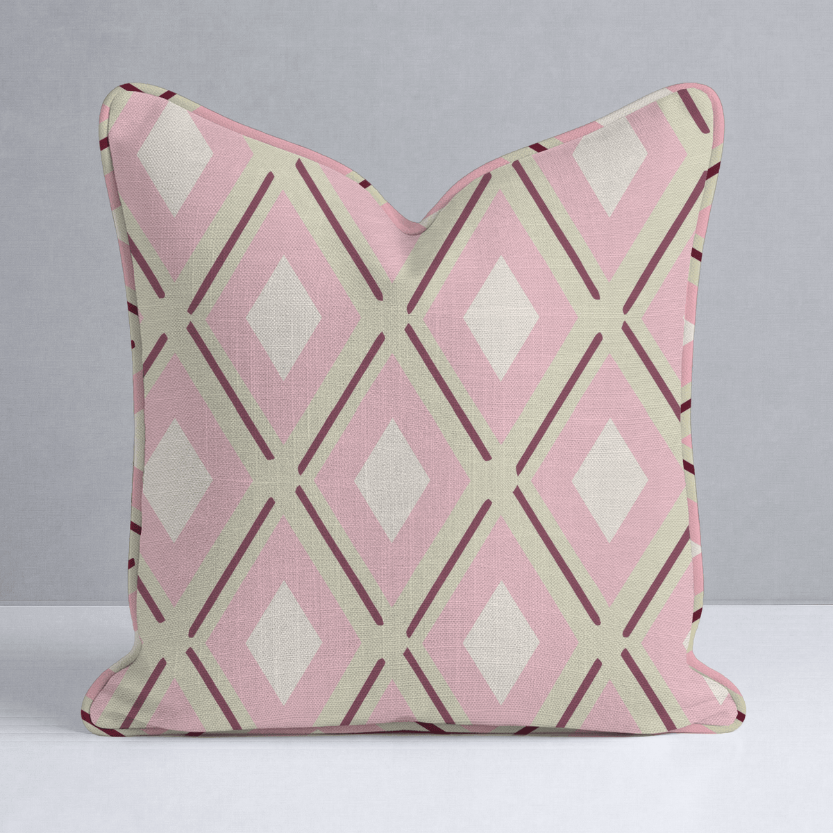 Harlequin Rose Throw Pillow - Lemon Park