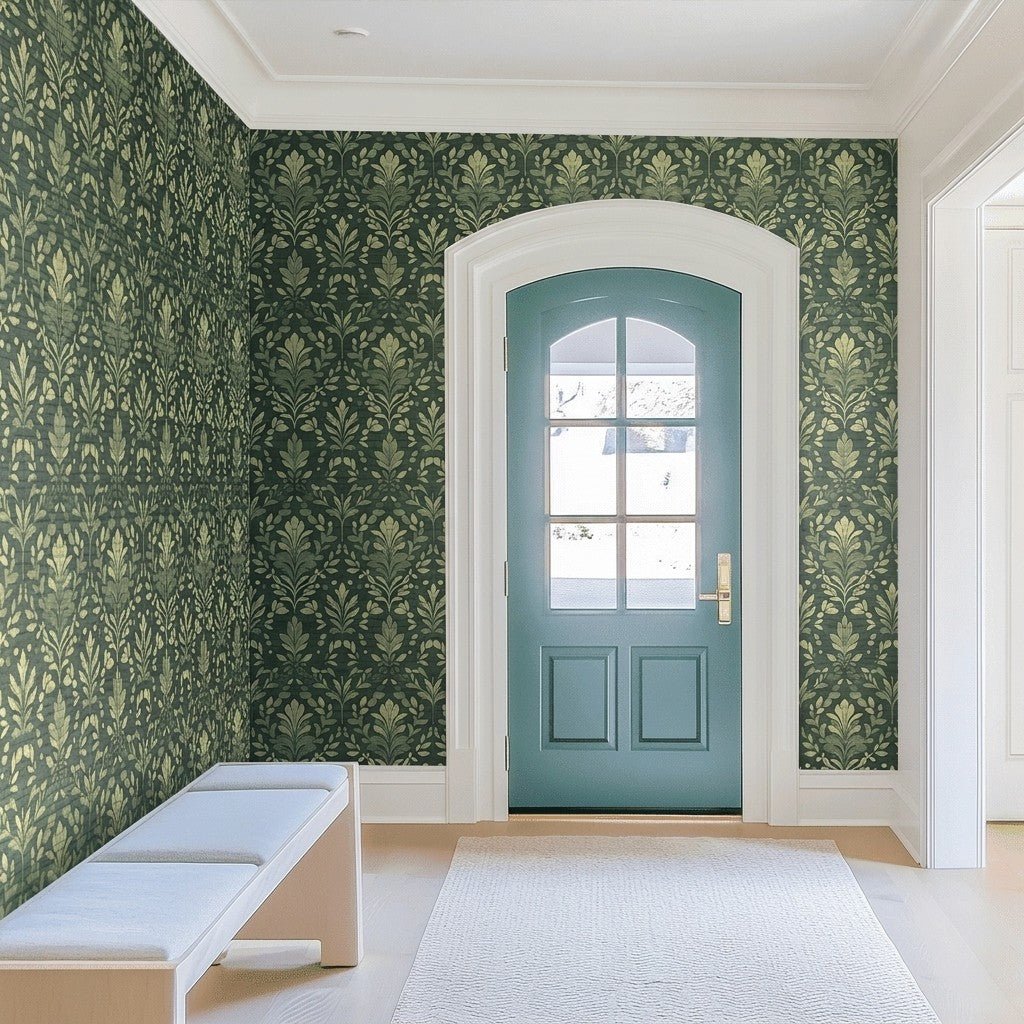 Harriet Faux Grasscloth Wallpaper - Lemon Park