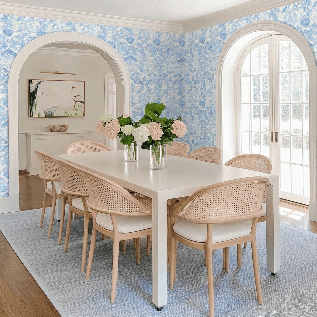 Hauffney Faux Grasscloth Wallpaper - Lemon Park
