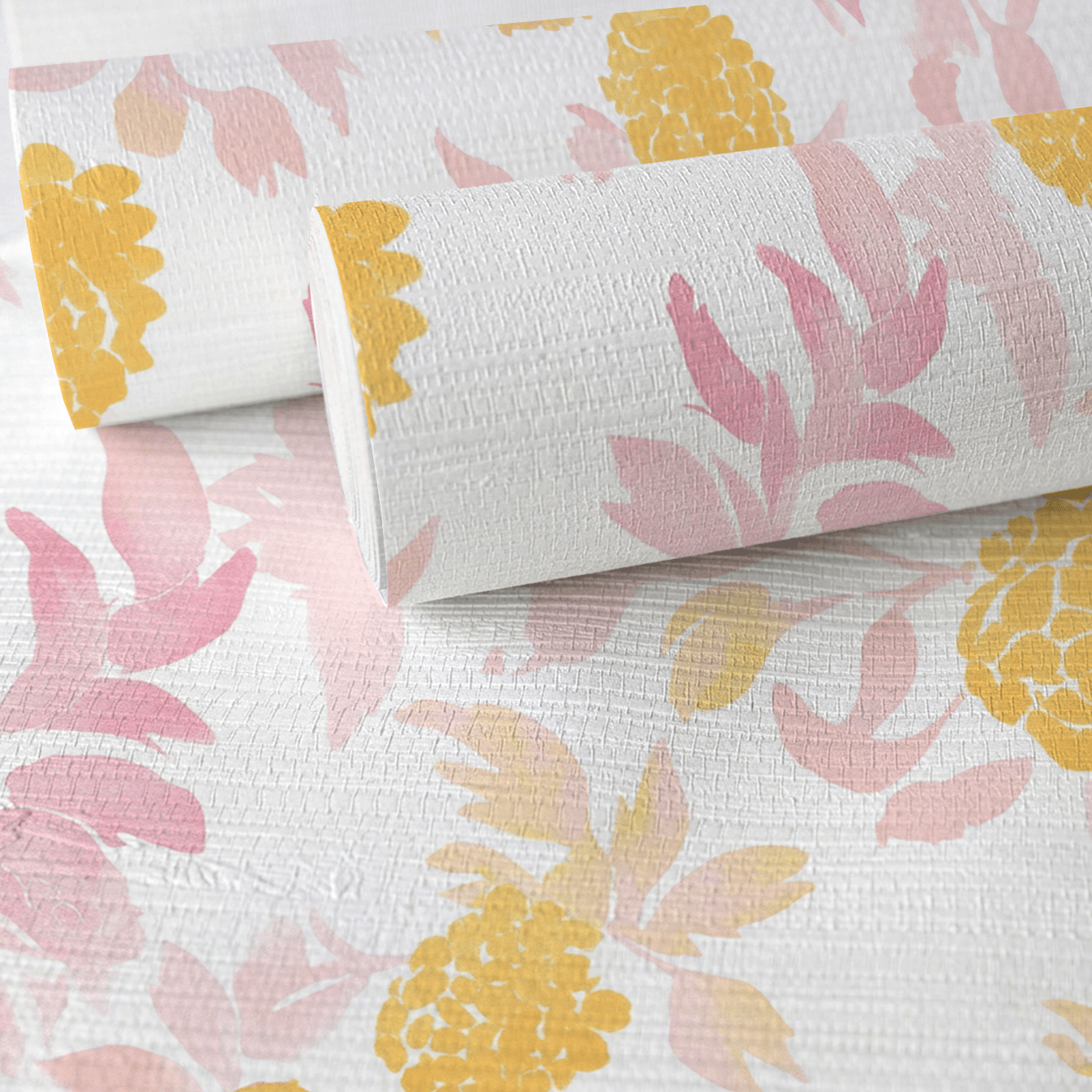 Hawaii Morning Faux Grasscloth Wallpaper - Lemon Park