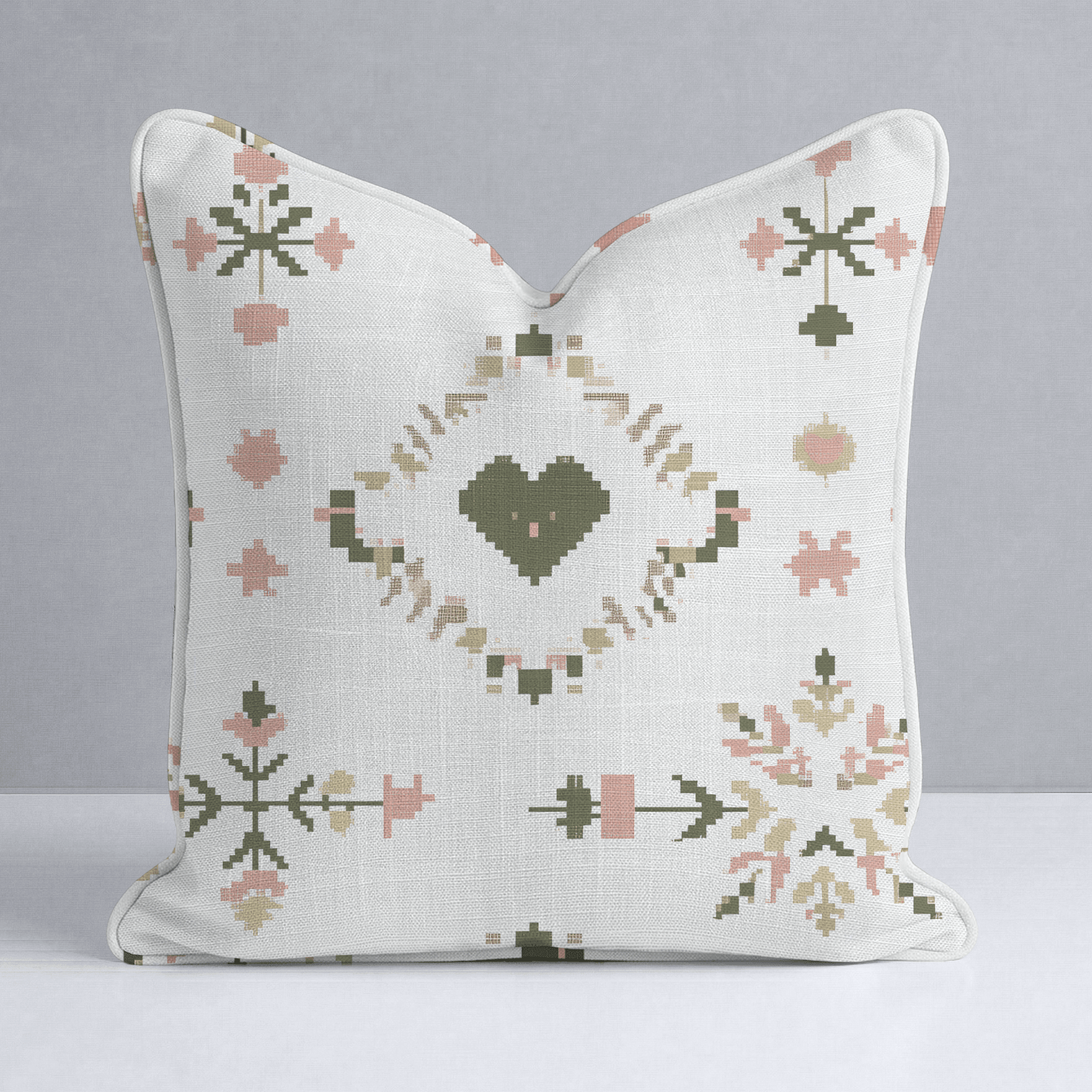 Heartland Stitch Throw Pillow - Lemon Park