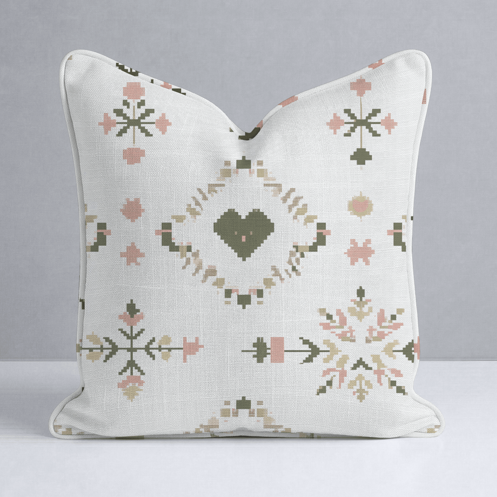 Heartland Stitch Throw Pillow - Lemon Park
