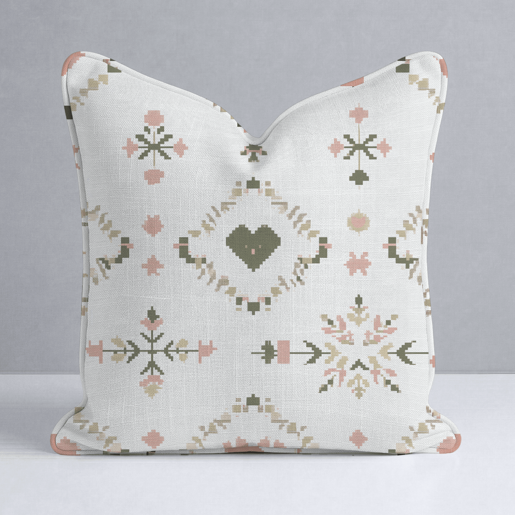Heartland Stitch Throw Pillow - Lemon Park