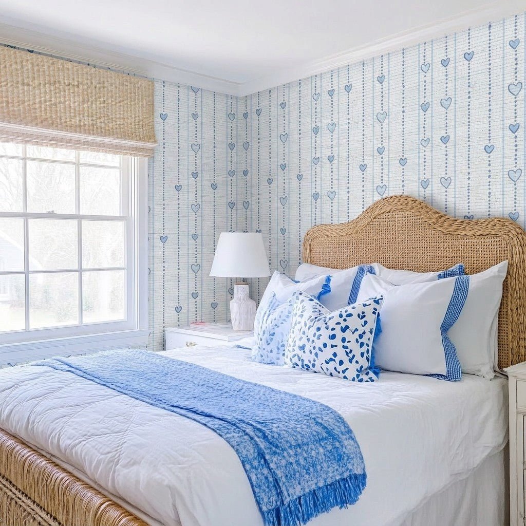 Heartstrings Faux Grasscloth Wallpaper - Lemon Park