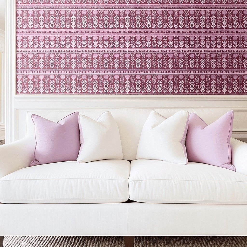 Heather on the Hill Faux Grasscloth Wallpaper - Lemon Park