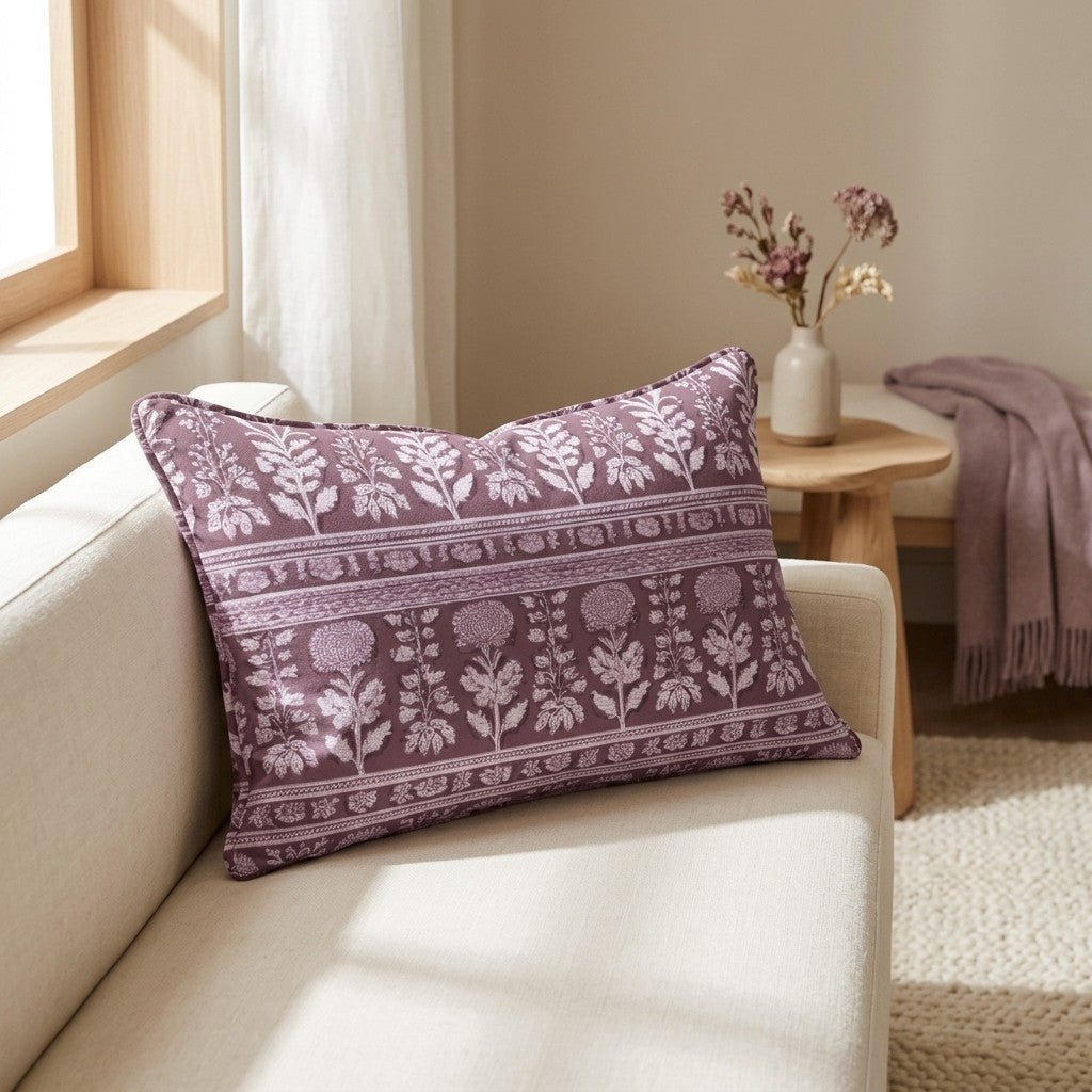 Heather on the Hill Throw Pillow - Lemon Park