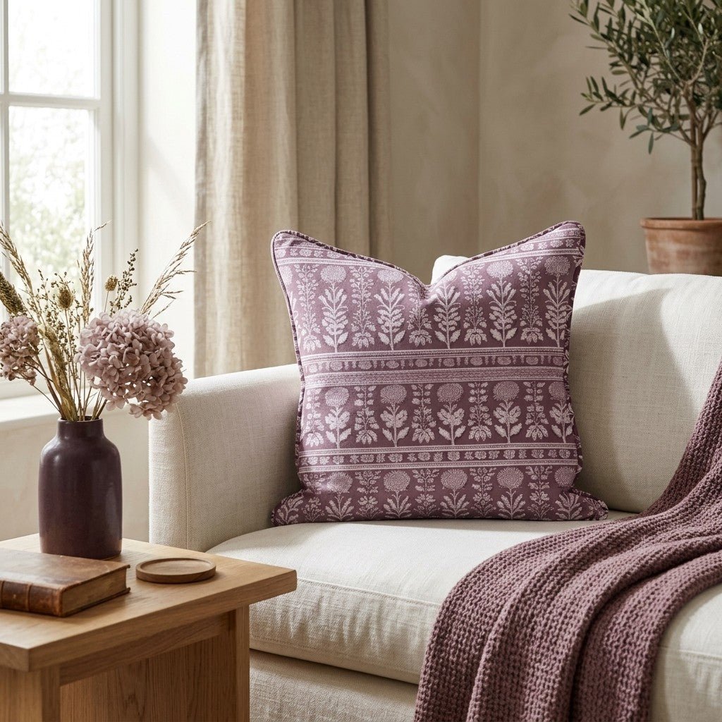 Heather on the Hill Throw Pillow - Lemon Park